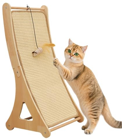 Torre per grattare per gatti giocattolo interattivo per alleviare la noia, tavolo da grattare verticale con mouse appeso, centro attività per gatti per uso domestico, gioco d'angolo da salotto