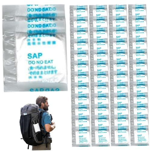 50 pièces solidificateur d'urine et désodorisant absorbant gel de caca poudre de toilette portable avec sac d'emballage soluble dans l'eau gel pipi déchets toilette 'urgence pour le camping