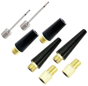 ICDKOYK Ballluftpumpen Nadelset, Fahrradventiladapter, Presta Kit, Fahrradreifenpumpe, Aufblasdüsen Set, Robustes Zubehör, Aufblasdüse für Sportbälle und aufblasbare Artikel, 8 Stück