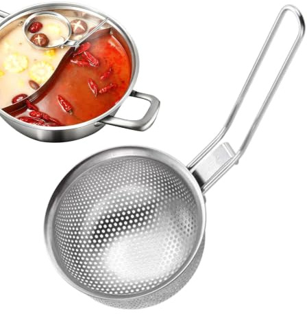 Colini a Maglia Fine,Schiumarola Manuale in Acciaio Inossidabile | Colini Alimentari Da Cucina - per Brodo Frittura Cottura Alimenti Schiuma Burro Zuppa