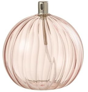 J-Line Öllampe Rippen - Glas - Rosa - Groß