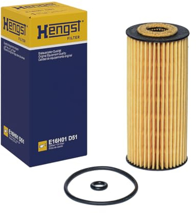 HENGST - Ölfilter E16H01 D51 - Öl-Filtereinsatz für KFZ | Hochwertiger Motorölfilter für KFZ mit Otto- oder Dieselmotor - Robuster Ölfilter mit hoher Schmutzaufnahmefähigkeit