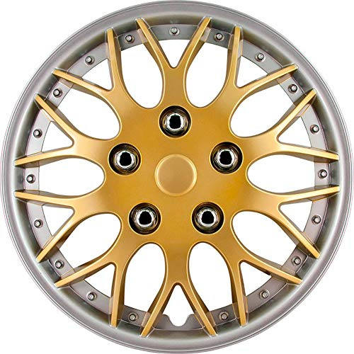 AutoStyle 4er Set Radzierblenden Missouri 15-Zoll Gold/Silber unrandet