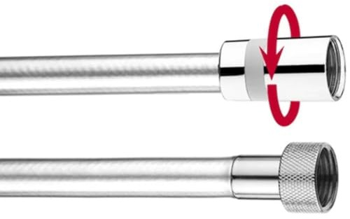 FLESSIBILE ANTITORSIONE CROMO LUX BOSSINI 1/2x1/2 FF 150 cm (1,5 mt) Cromato