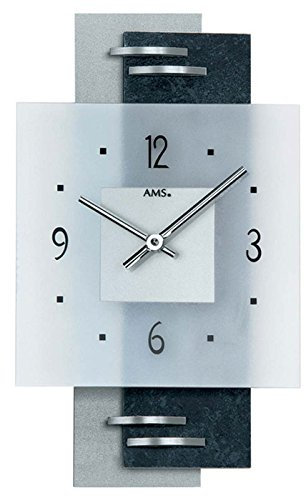 Moderne Wanduhr mit Quartzwerk, batteriebetrieben AMS 9245 by AMS