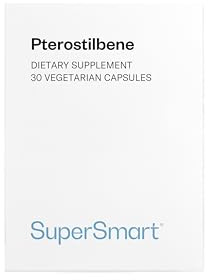 Pterostilbeno - Más Potente que el Resveratrol - Antioxidante - SuperSmart | Antienvejecimiento - Antiinflamatorio - Refuerzo Metabólico - Sin OGM y Sin gluten - 30 Cápsulas Vegetarianas