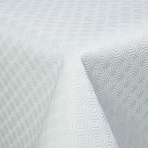 Molton wasserdichter Tischschoner Tischpolster Schutz Unterlage Tischdecke Meterware Weiss 100x140 cm Tischschutz Anti-Rutsch