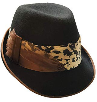 Faustmann Trachtenhut Trilby schwarz/beige (56)