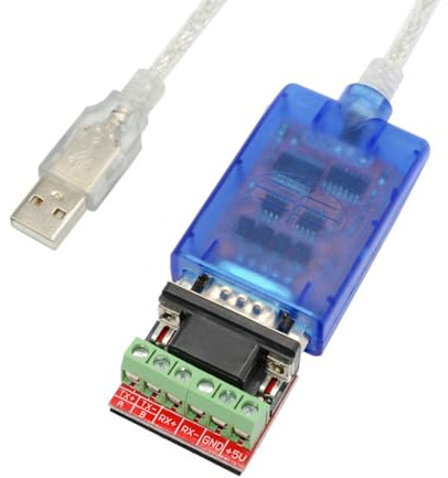 Jeirdus USB to RS422 RS485 Serial Port Converter Adapter Cable with FTDI Chip Support Windows 10, 8, 7, XP and Mac with ESD Protection (3meters)