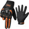 LVNRIDS Guantes de Moto, Pantalla Táctil en los Dedos Guantes de Carreras para Hombres y Mujeres para Motocross Naranja M