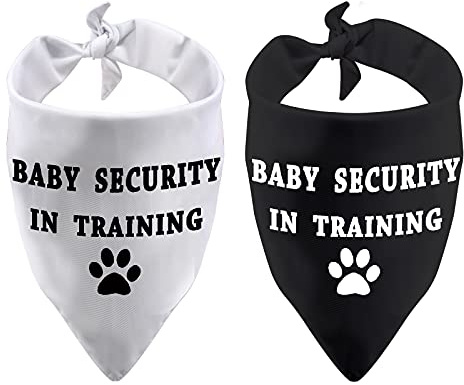 Generic Lustiges Hundehalstuch, Baby-Sicherheit im Training, dreieckig, bedruckt, Haustier-Schal (Sicherheit im Training)