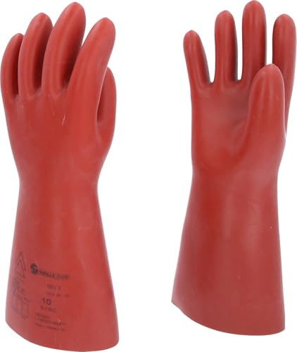 KS Tools 117.0078 Elektriker-Schutzhandschuh mit mechanischem Schutz | Größe 10 | Klasse 3 [26.500 V] | rot