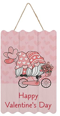 by Unbranded Vertikale rustikale Holztafel Februar Valentinstag rosa Zwerg 20,3 x 30,5 cm The Laundry Room Decor Rustic Farmhouse Home Sprüche Holzschild Wanddeko Gartenschilder Holztafel