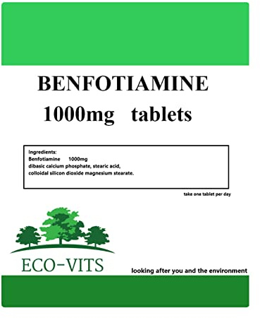 MAX Strength BENFOTIAMINE 1000mg (60 Tablets) Blood Sugar Fat Soluble B1