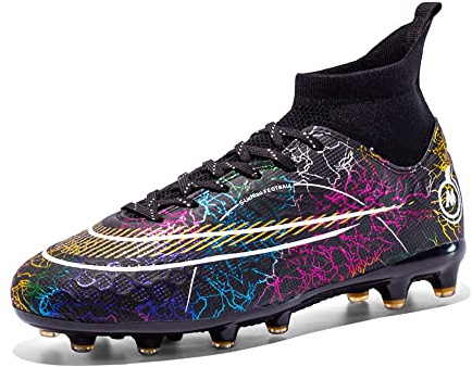 Botas de Fútbol para Hombre Zapatos de fútbol Tacos Cesped Artificial Zapatillas de Fútbol Zapatos de Fútbol Tacos Fútbol Deporte de Caña Alta Zapatos de Entrenamiento Tallas 35-45