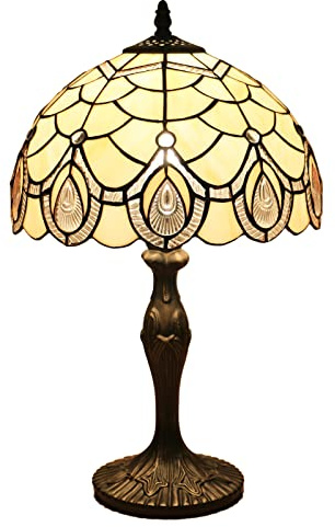 Uziqueif Tiffany Lamp, Schlafzimmer Lampen Nachttisch, Wohnzimmer Dekoration Vintage Tischlampe, 12 Zoll Tiffany Tischlampen