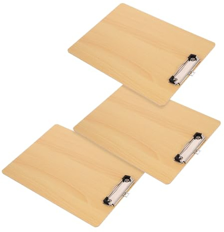 TEHAUX 3pièces Planchette Avec Clips De Pince-documents Multi-fonctionnel Pour École Et Bureau Pratique Et Léger Pour Écrire Et Organiser Vos Documents