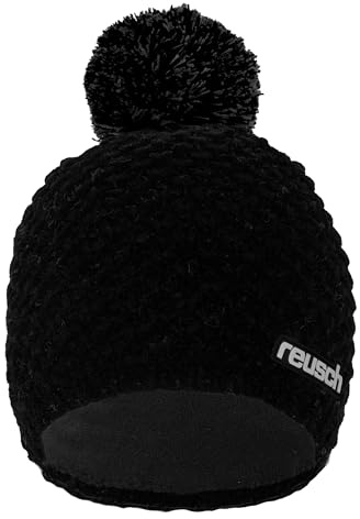 Reusch Elias Beanie – Unisex Strick-Wintermütze mit Bommel & Vollfleece-Futter – Extra warm & weich für Damen & Herren beim Wintersport, Wandern, Spazieren oder Stadtbummel im Winter