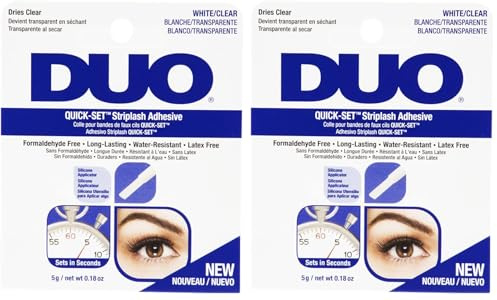 Duo Quick-Set Striplash Adhesive, Clear, 5 g (Pack of 2)