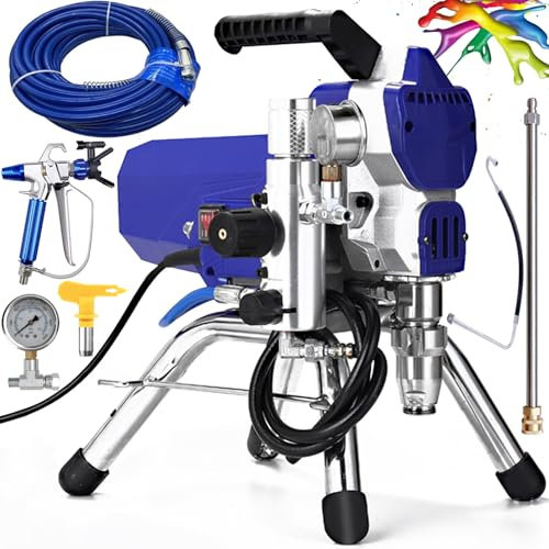 Paint Spray Gun, with 6000psi Wall Paint Sprayer with Pressure Gauge,1.2l/Min Paint Spray Gun. High Pressure Paint Spraying Machine, Interior Decoration, Exterior Wall