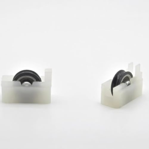 10 Ruedas de puerta y ventana corredera P1 base plastico ancho 15,4 mm, Alto 14,5 mm