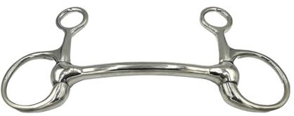 ES0099 ErgoBit Baucher Stangengebiss Edelstahl 45mm/14mm, 11.5 cm | Equine Smile Bauchergebiss Baucher Trense Stange Ungebrochen B-Ring Anatomisch Gebiss Pferd Pony Maulschonend Reitsport