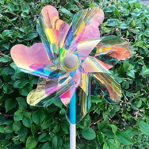 Einzigartige & Magische Metall-Windmühle,Metall-Windmühle,3D Windbetriebene Kinetische Windrad Garten, Skulptur Wind Spinnerfür Terrasse Rasen und Garten Dekoration,Multicolour (Silber)