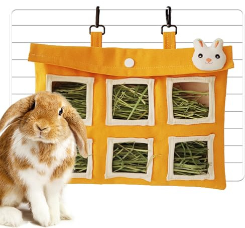 Ancsttu Heuhalter für Kaninchen | Multi Holes Bunny Hay Feeder - Kratzfester Tierfutter-Aufbewahrungsbehälter, Chinchilla-Käfig Zubehör, Tierfutterbedarf für Hamster