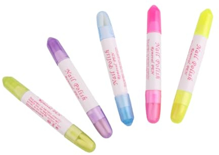 VICASKY Penna Per Rimozione Smalto Per Unghie Solvente Per Smalto Semipermanente, Correttore Per Unghie, 5 Pezzi Confezionati Per Nail Art Professionale
