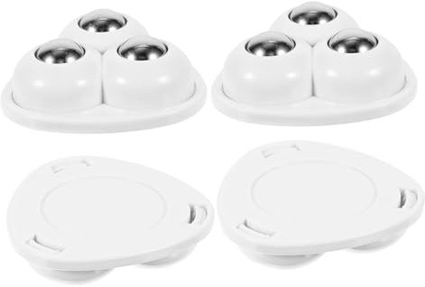 Homoyoyo 4pcs Adhesive Ball Pulley Smooth Swivel Casters Wheels for Storage Case Bin Small Appliances Home Use