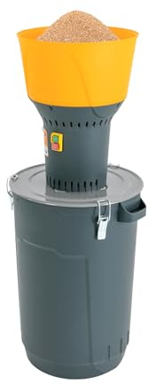 Getreidemühle Elektrische 60L Elektromotor Schrotmühle 1300W 400kg/h Zerkleinerer mit 5 Mahlsiebe und Schraubenschlüssel Grinder Futtermühle für Getreide Futterherstellung