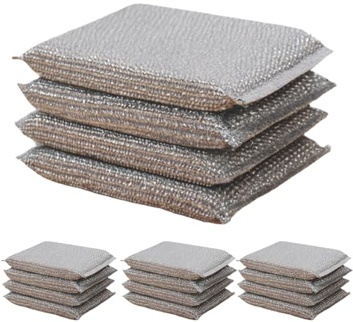 16PCS Non Scratch Scourers,scourers Non Scratch,Reusable Kitchen Sponges and Bathroom Cleaning Sponges Suitable for Kitchens,bathtubs,Sinks or Ovens.