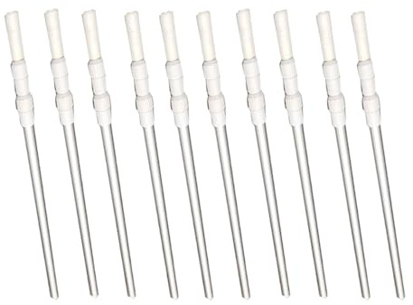 KiBcsLic 10 Pezzi Asta Telescopica per Piscina Asta Allungabile Palo per Aspiratore Manico Professionale in Alluminio Durevole Adatta per Rivenditori E Grandi, Argento