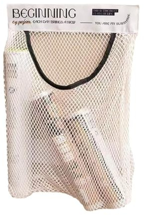 YXL Sticky Wall Mount Mesh Trash Bag, Holder Net Bag Dispenser for Plastic Bags Grocery Bags Storage for Home and Kitchen