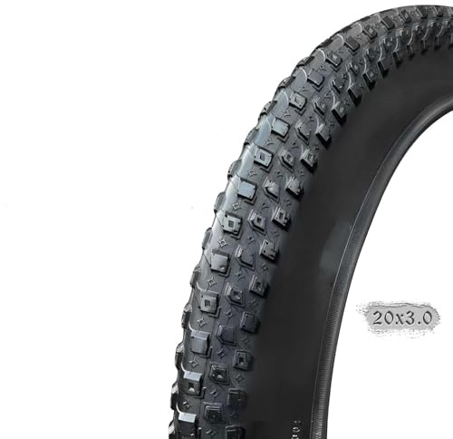 20x3.0 Pneumatico da 20 pollici per Fat Bike, Sostituzione per Bici Elettrica Spiaggia Motoslitta MTB con Battistrada Aperto Resistente all’Usura e Forature Cerchio in Acciaio Design Pieghevole