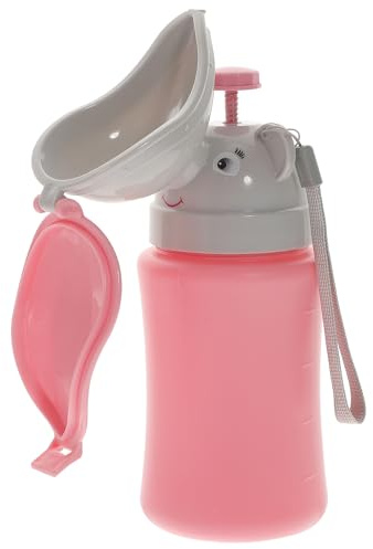 Urinario Portátil para Niños 1 unidad Pp Rosa Diseño Cartoon | Contenedor Mini para Exteriores, Ligero y Fácil de Llevar, Orinal de Emergencia para Ñiño
