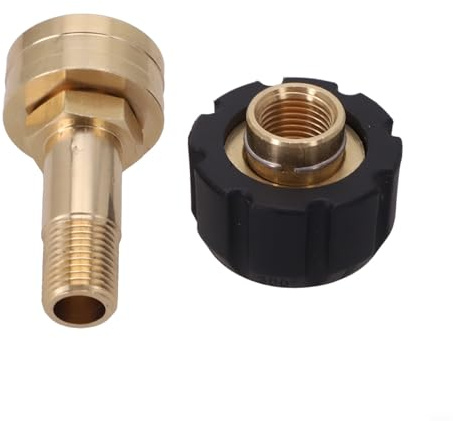 Trayneel Adaptador de manguera de jardín hembra M22 de 14 mm, conector de latón para lavadoras a presión eléctricas o de gas, resistente a la corrosión, para equipos de limpieza al aire libre