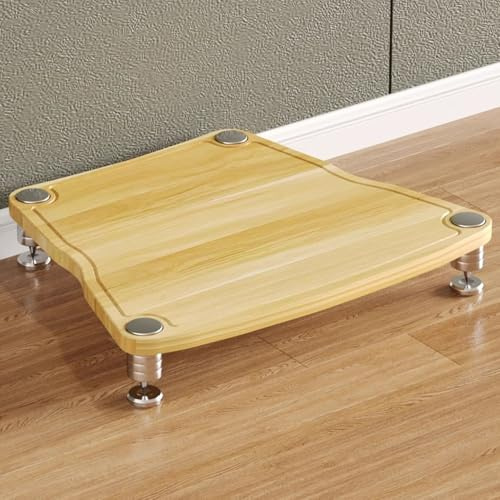 YUGXTH Rack Audio HiFi angolare, Mobile Stereo Hi Fi Rack con Piedini antivibrazione, Mobile Stereo in Legno a Torre per impianto Audio/Video per casa/Ufficio(Natural,1 Tier)