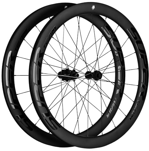 SUPERTEAM Carbon Disc Brake Road Bike Wheelset 28mm Tubeless Wheels 50mm Rim Depth