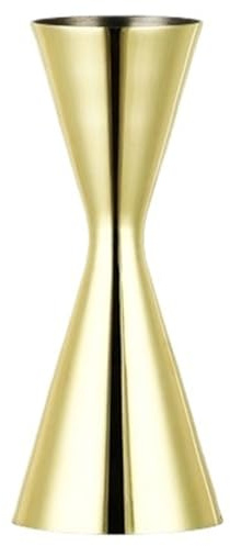 Jigger Coctel Jigger de estilo integrado, barra cóctel doble, medida con herramientas patrón grabado(Gold 30 60ml)