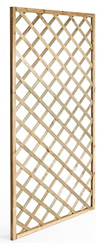 MEGAOFFERTE.IT Traliccio In Legno Di Pino Impregnato Per Giardino Balcone E Terrazza Supporto Decorazione Per Piante Rampicanti Privacy Outdoor 90 x 180 Cm Legno Naturale