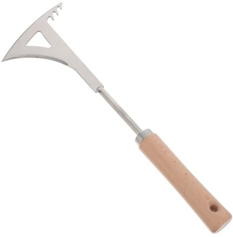 YARNOW Herramienta para desherbar Grietas - Hoja Doble Afilada de Acero al manganeso con Mango de Madera - Desherbador Manual para jardinería, Ideal para Eliminar eficazmente Las Malas Hierbas en