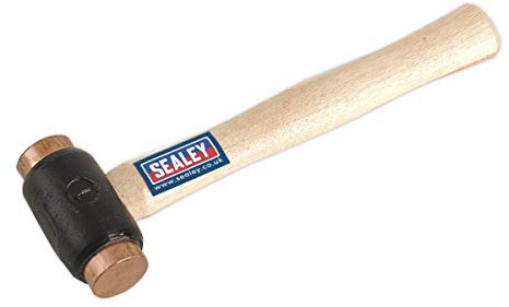 Sealey Marteau à facettes en cuivre avec manche en hickory Argenté, multicolore, CFH02