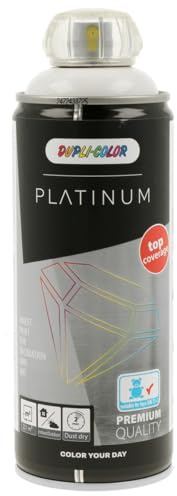 DUPLI-COLOR PLATINUM RAL 9010 reinweiß glänzend 400 ml Spraylack, schnelltrocknend, exzellente Deckkraft, hohe Ergiebigkeit, UV-beständig, lichtecht und langlebig
