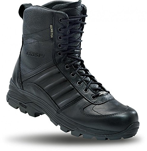 CRISPI S.W.A.T. Evo GTX®, Anfibio Uomo in Pelle Pieno Fiore (42, Nero)