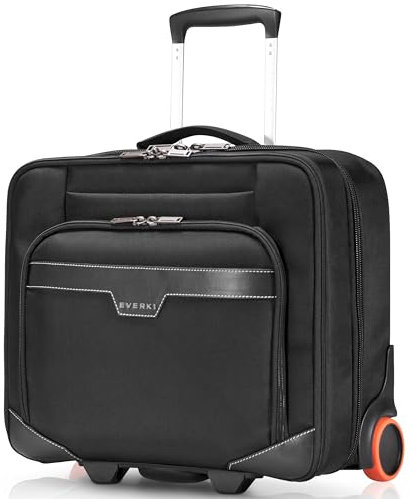 Everki Journey Laptop-Trolley 24 L für 16 Zoll – Business-Aktentasche mit Rollen, reisefreundliche Handgepäck-Laptoptasche und leichte Bürotasche – schwarz (EKB440)