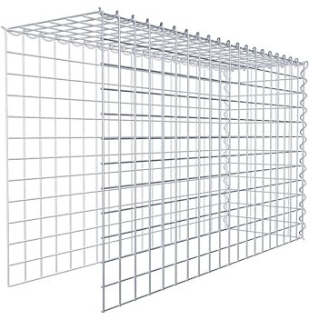 GABIONA Cestino di Pietra Gabbione Maglie rettangolari, 5 x 5 cm, profondità 30 cm, Cestino per la Coltivazione di Tipo 4, Chiusura a Spirale, con zincatura galvanica