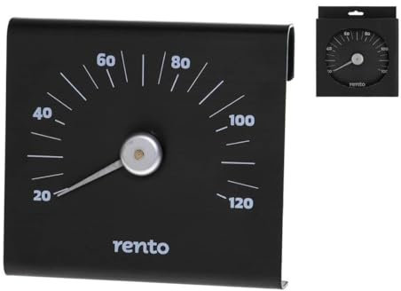 Rento - Thermometer, Saunathermometer - Aluminium - Farbe: Anthrazit - (BxHxT): 15 x 14 x 3 cm