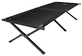 TETON Sports Adventurer Campingbett Limited Edition mit patentiertem Schwenkarm Erwachsene, schwarz, Camp Cot | 75.5 x 25