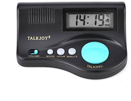 Englisch Sprechender Wecker Digitale Sprechende Uhr Alarm Blindenuhr Seniorenwecker Tischwecker Standwecker mit Ansage Uhrzeit und Weckfunktion (Englische Ansage)